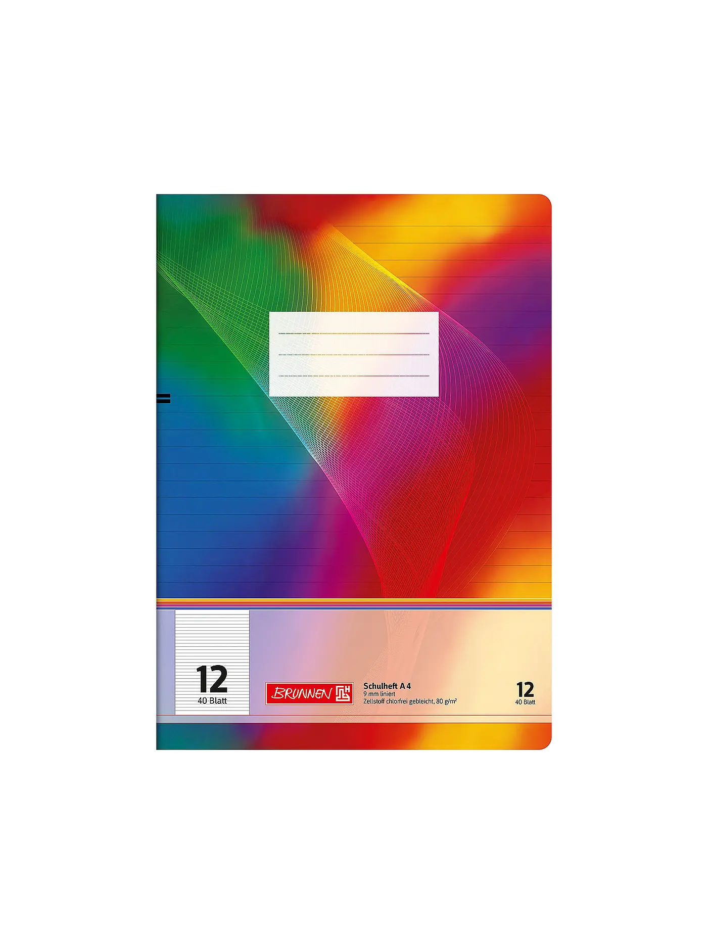 BRUNNEN VERLAG | Heft A4 Liniert 9mm 40 Blatt | 